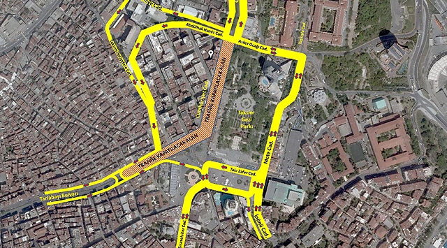 Taksim'de güzergah değişikliği