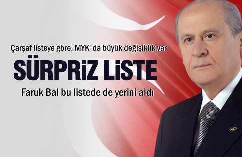 Devlet Bahçeli'nin yeni listesi