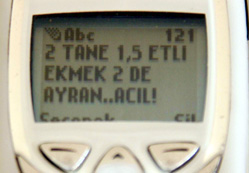 SMS ile etliekmek siparişi