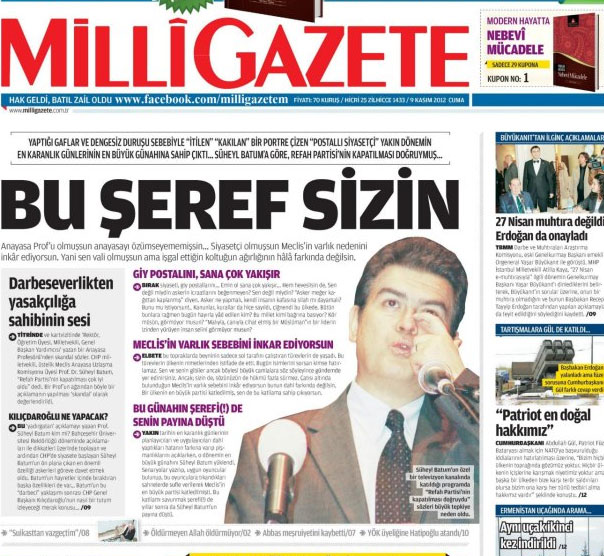 Milli Gazete Süheyl Batum'a ağır vurdu...