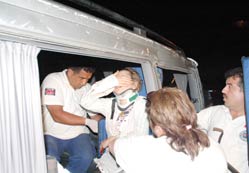 Minibüs takla attı