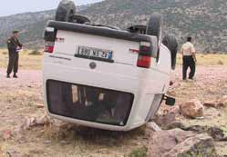 Piknik dönüşü kaza: 2 yaralı