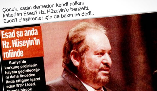 Haydar Baş, Esed'i Hz. Hüseyin'e benzetti