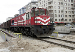 Şehir merkezinde 3 hatlı demiryolu