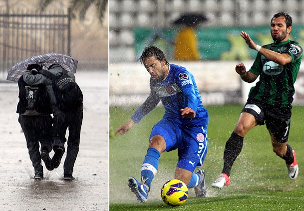 Okullar da maç da tatil edildi