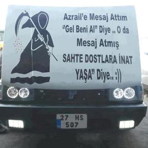 Azrail'e mesaj attım
