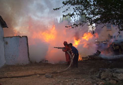 Karapınar'da kundaklama iddiası