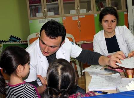 Minikler sağlık taramasından geçirildi