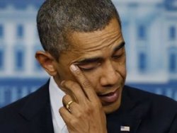 Obama göz yaşlarını tutamadı
