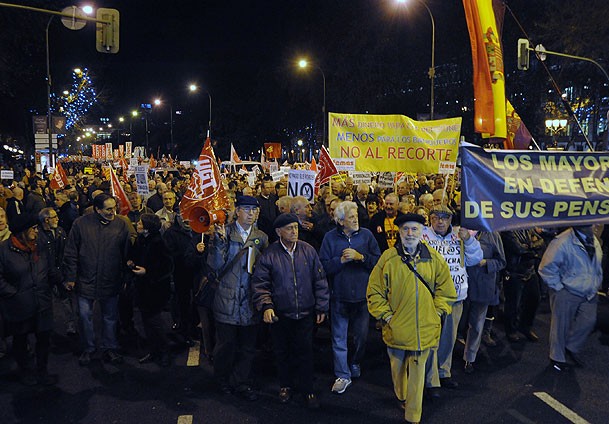 İspanyol emekliler sokağa çıktı
