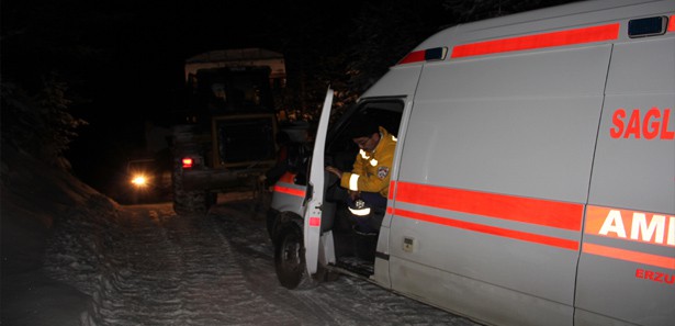 Erzurum'da hasta kurtarma operasyonu