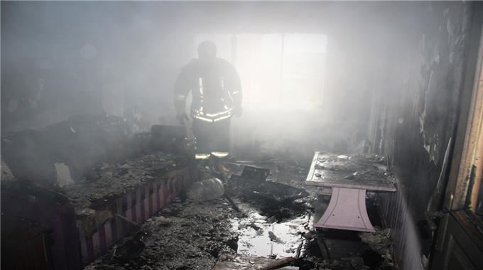 Yangında 9 kişi yaralandı