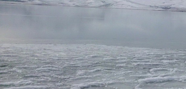 Çoruh Nehri buz tuttu