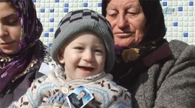 Şehit babaya son gülücük