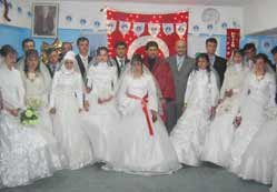 Derbent'te toplu nikâh ve düğün