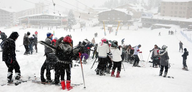 Uludağ'da kar kalınlığı 130 santimetre