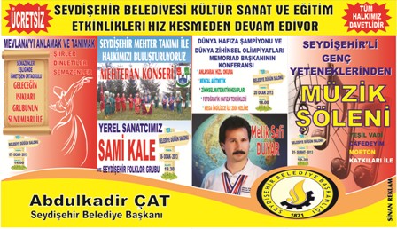 Seydişehir’de sosyal ve kültürel etkinlikler