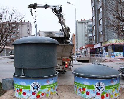 Selçuklu’da tasarruf ettiren çöp konteynırları