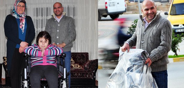 Plastik atıklarla 13 engelliyi sevindirdi