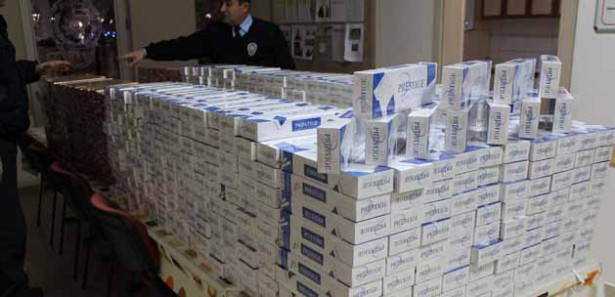 Sivas'ta 10 bin paket kaçak sigara ele geçirildi