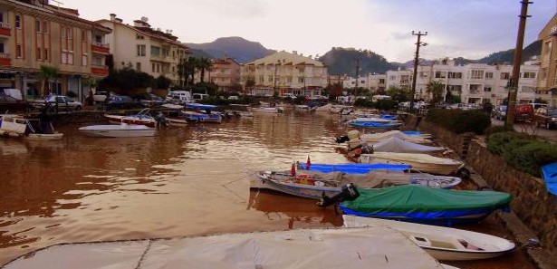 Derelerin ve denizin rengi değişti