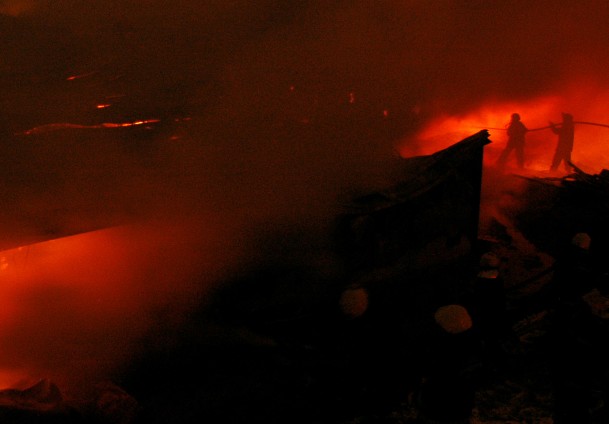 Rusya'da inşaatta yangın