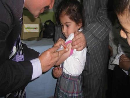 Ana sınıfı öğrencileri kızamığa karşı aşılandı