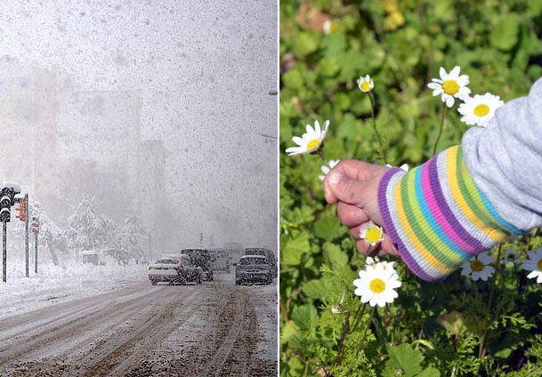 Doğu'da kar, Güney Ege'de bahar