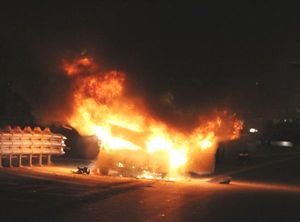 Yanmaktan son anda kurtuldu