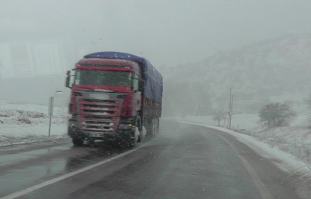 Beyşehir’de kar yağışı