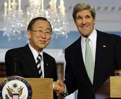 Kerry ve Ban Suriye için buluştu