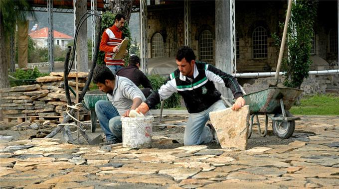 Noel Baba Kilise Müzesi'nde inşaat