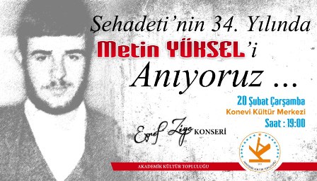 Metin Yüksel anılıyor