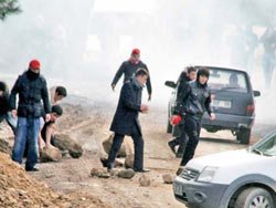 Samsun'da taş atanlar arasında bir astsubay