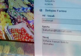 İnternet üzerinden sebze siparişi