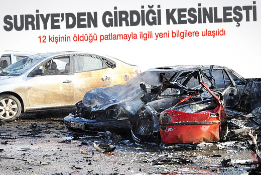 Bombalı aracın Suriye'den girdiği ispatlandı