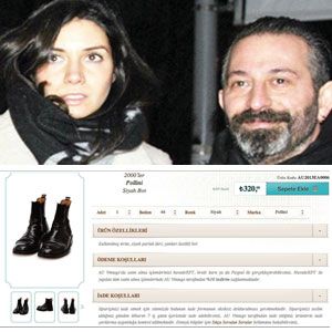 Kocasının ayakkabılarını satıyor