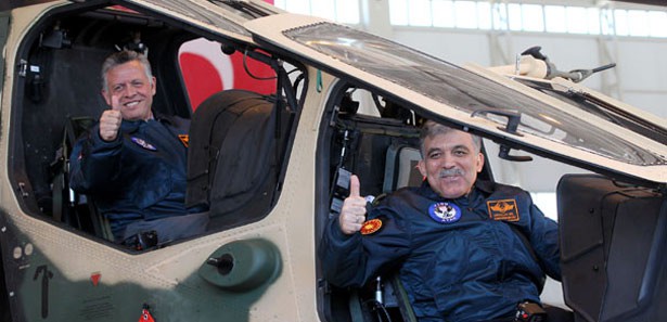 Cumhurbaşkanı Gül ve Kral Abdullah kokpitte