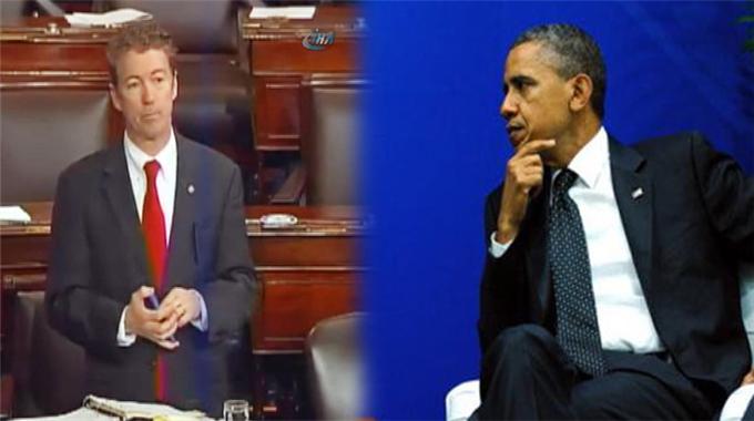 Obama'yı '13 saat' konuşarak protesto etti