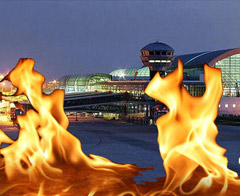 Havalimanında korkutan yangın