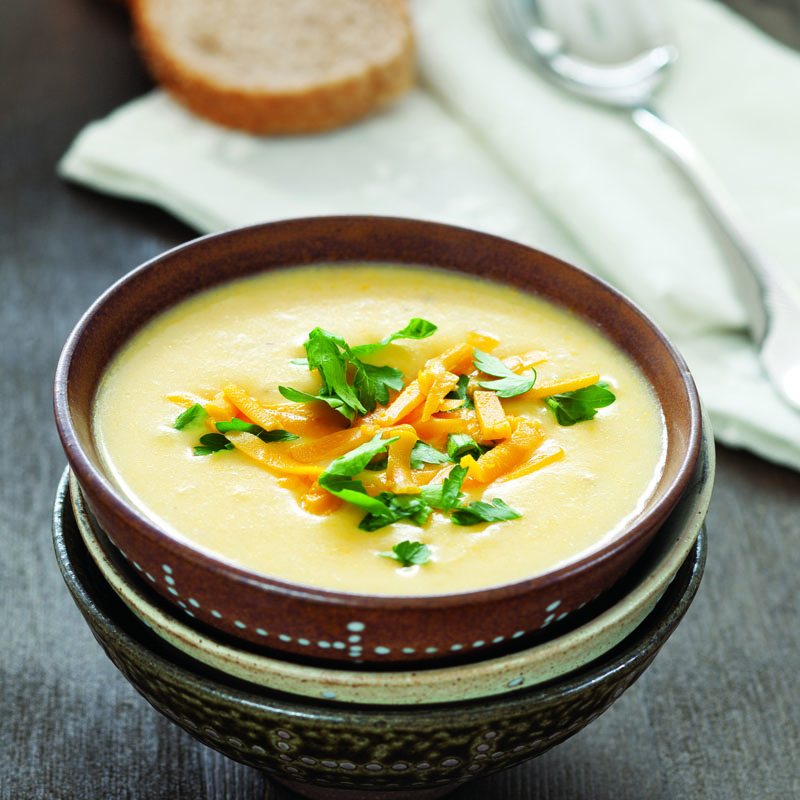 Cheddar peynirli karnabahar çorbası