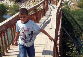 Göldeki ahşap köprü korkutuyor