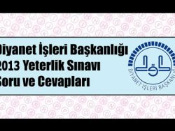 Diyanet Yeterlilik Sınavı soru ve cevapları