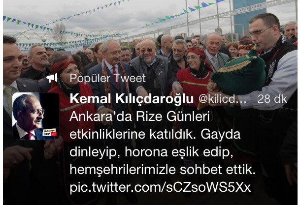 Kılıçdaroğlu'nun ''tweet''ini ti'ye aldı