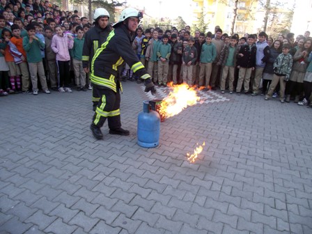 Akşehir'de yangın tatbikatı