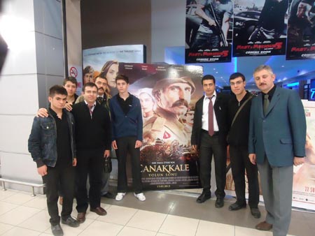 Çanakkale  filmini izlediler