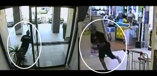 Kapkaççı cam kapıya tosladı