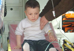 Tiner içen çocuk hastanelik oldu