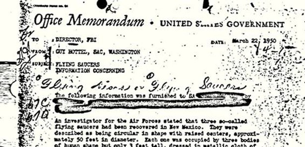 FBI'ın 63 yıllık UFO bildirisi