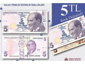 Mor 5 Liralar yarın tedavüle çıkıyor